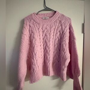 Jack London Soft Pink Cable Knit Sweater
